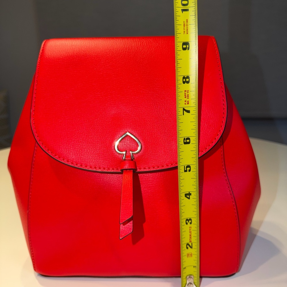 Red Leather Backpack - Picture 7 of 14